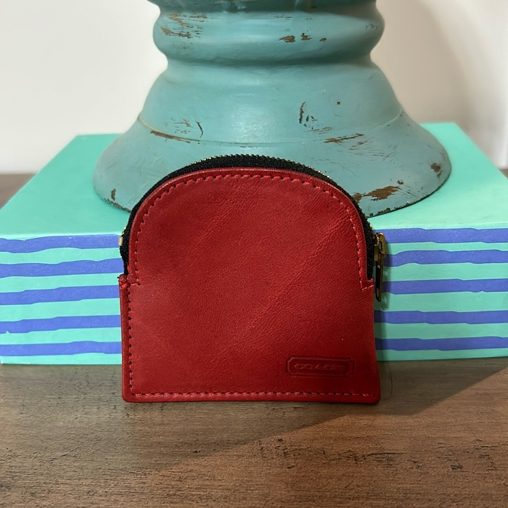 Vintage Coach Zipper Coin Case HTF!!